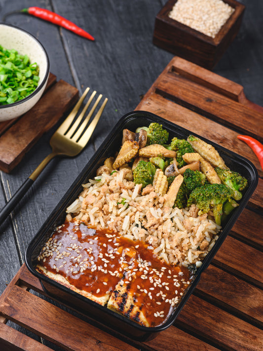 Grilled Cottage Cheese Teriyaki Meal